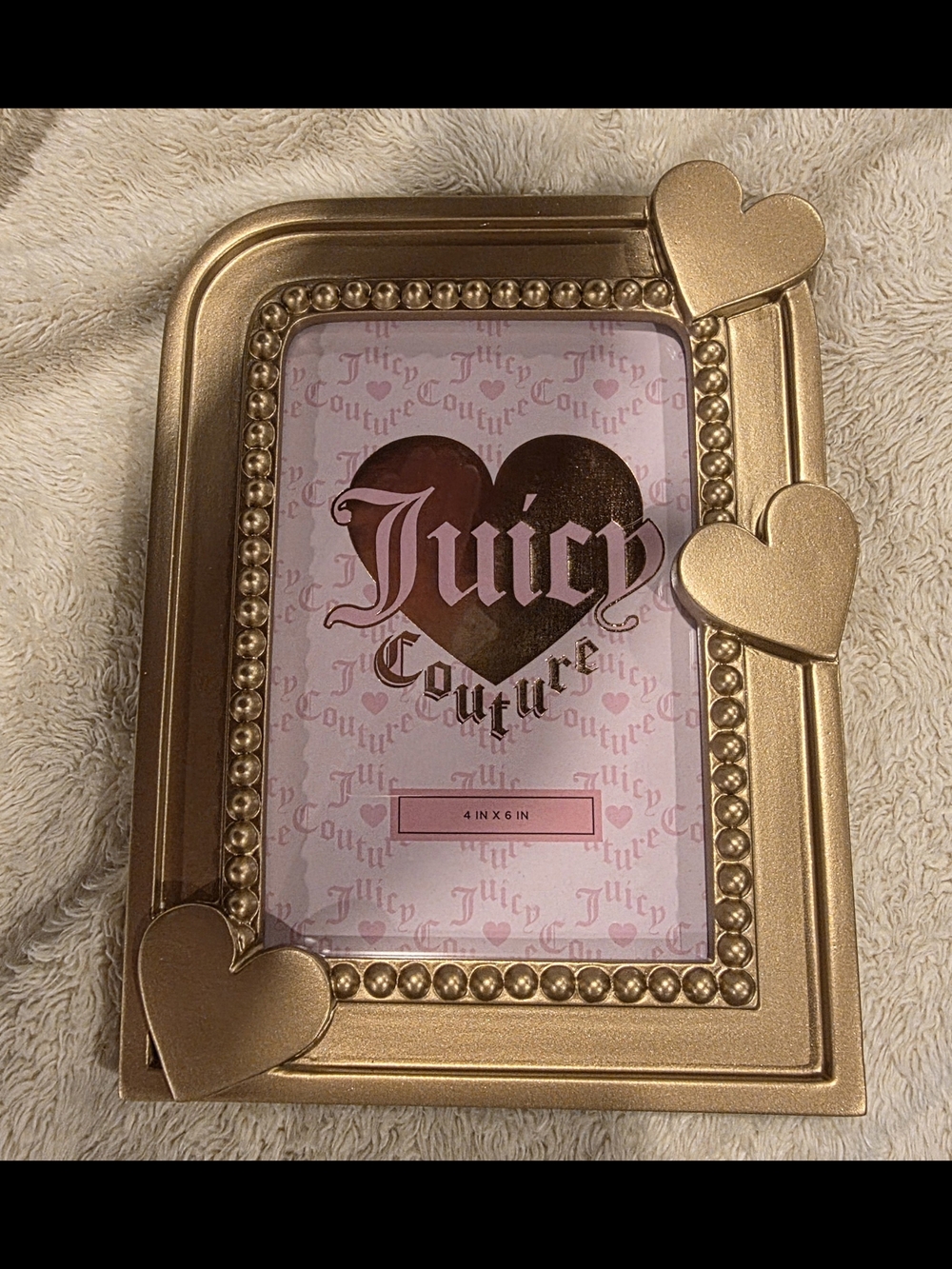 Juicy Couture Metallic Gold Heart Picture Frame